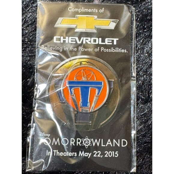 Disney Chevrolet Tomorrowland Movie 2015 Lapel Pin Advertise Promo NIP - Picture 1 of 7